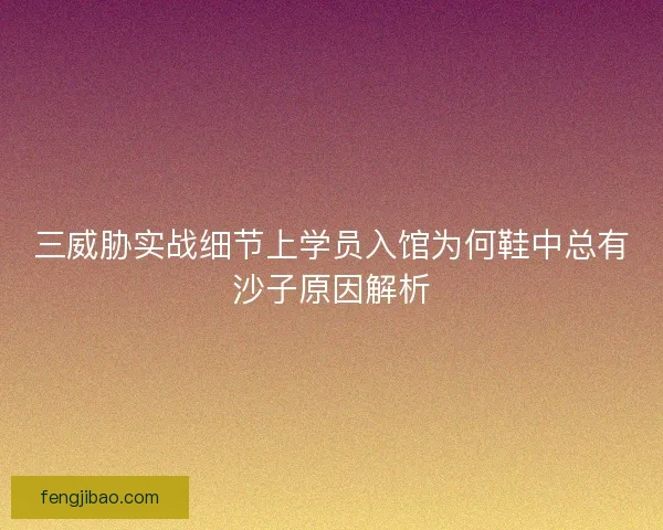 三威胁实战细节上学员入馆为何鞋中总有沙子原因解析